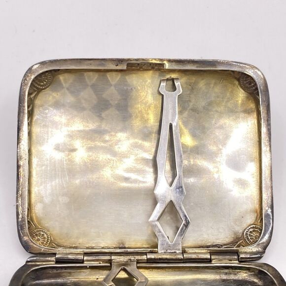 WILLIAM HENRY SPARROW STERLING SILVER CURVED CIGARETTE CASE Engraved - Picture 12 of 16